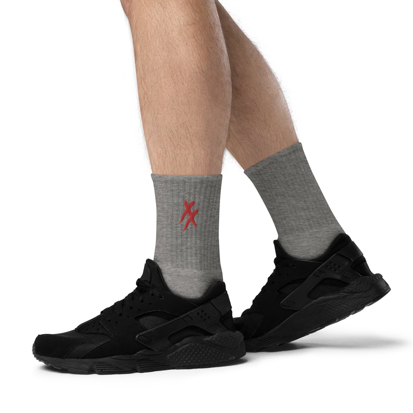 Red X's - Embroidered socks